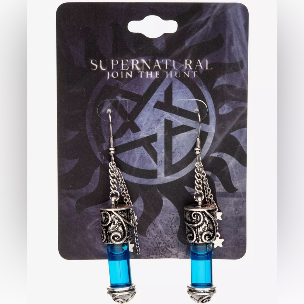Supernatural Grace Vial Drop Earrings Hot Topic Winchester Castiel
